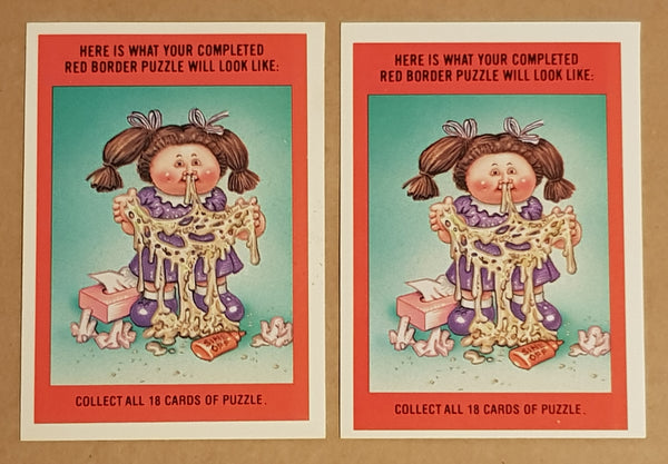 Garbage Pail Kids Original Series 2 #43a/b - Smelly Kelly/Doug Plug Sticker Set (1st Print/Matte)