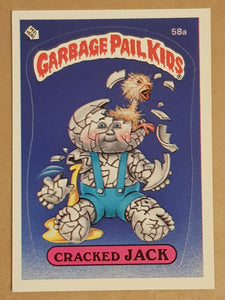 Garbage Pail Kids Original Series 2 #58a - Cracked Jack Sticker Set (1st Print/Matte)