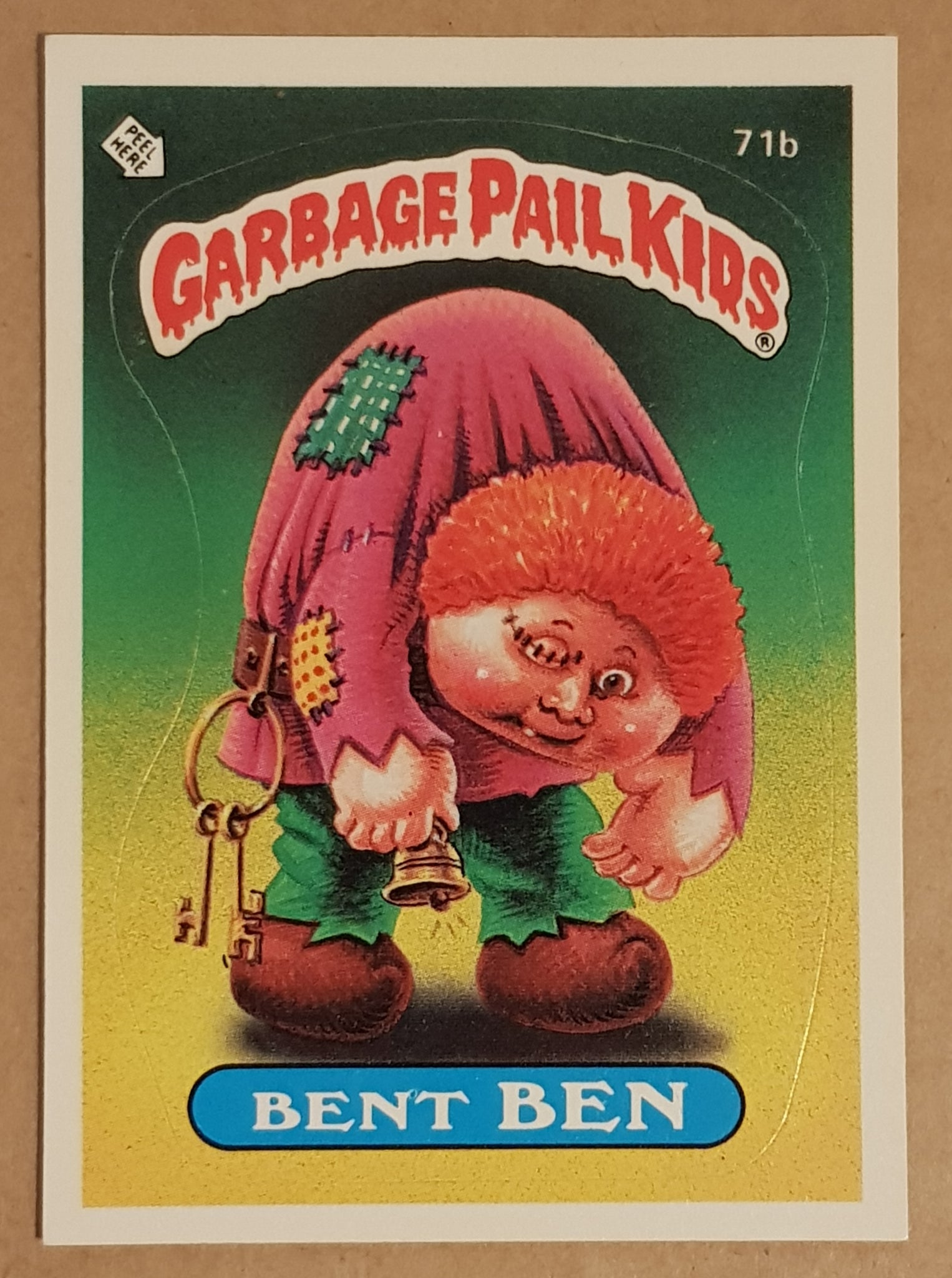 Garbage Pail Kids Original Series 2 #71b - Bent Ben Sticker Set (1st Print/Matte)