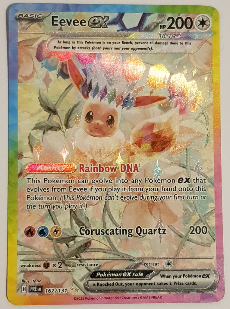 Pokemon Scarlet and Violet Prismatic Evolutions Eevee Ex #167/131 Spec Rotterdam Comics Pokemon Scarlet and Violet Prismatic Evolutions Eevee Ex #167/131 Spec Rotterdam Comics