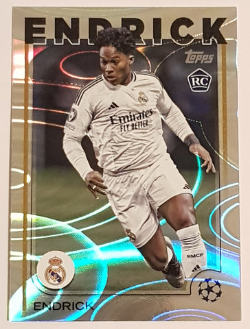 2024-25 Topps UEFA Club Competitions Flagship Edition Endrick #100 Raindrops Parallel Rookie Card