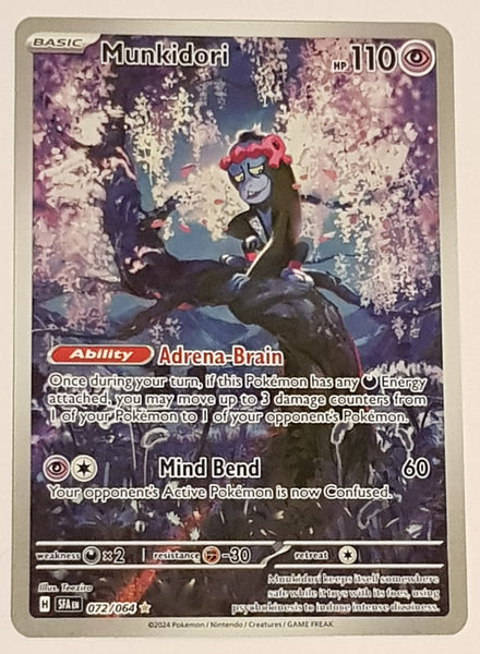 Pokemon Scarlet and Violet Shrouded Fable Munkidori Ex #072/064 Illust Rotterdam Comics Pokemon Scarlet and Violet Shrouded Fable Munkidori Ex #072/064 Illust Rotterdam Comics