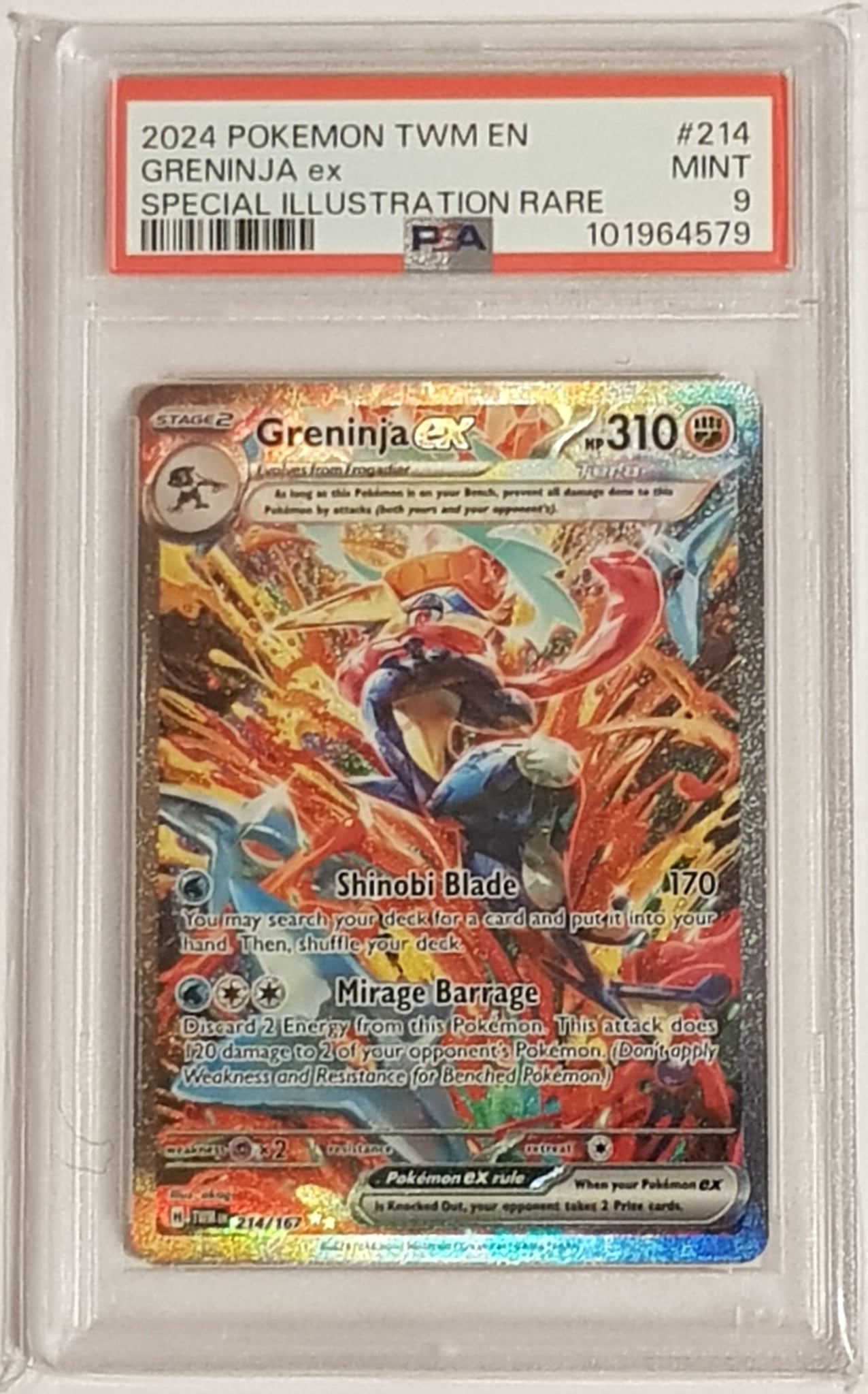 Pokemon Scarlet and Violet Twilight Masquerade Greninja Ex #214/167 PS Rotterdam Comics Pokemon Scarlet and Violet Twilight Masquerade Greninja Ex #214/167 PS Rotterdam Comics