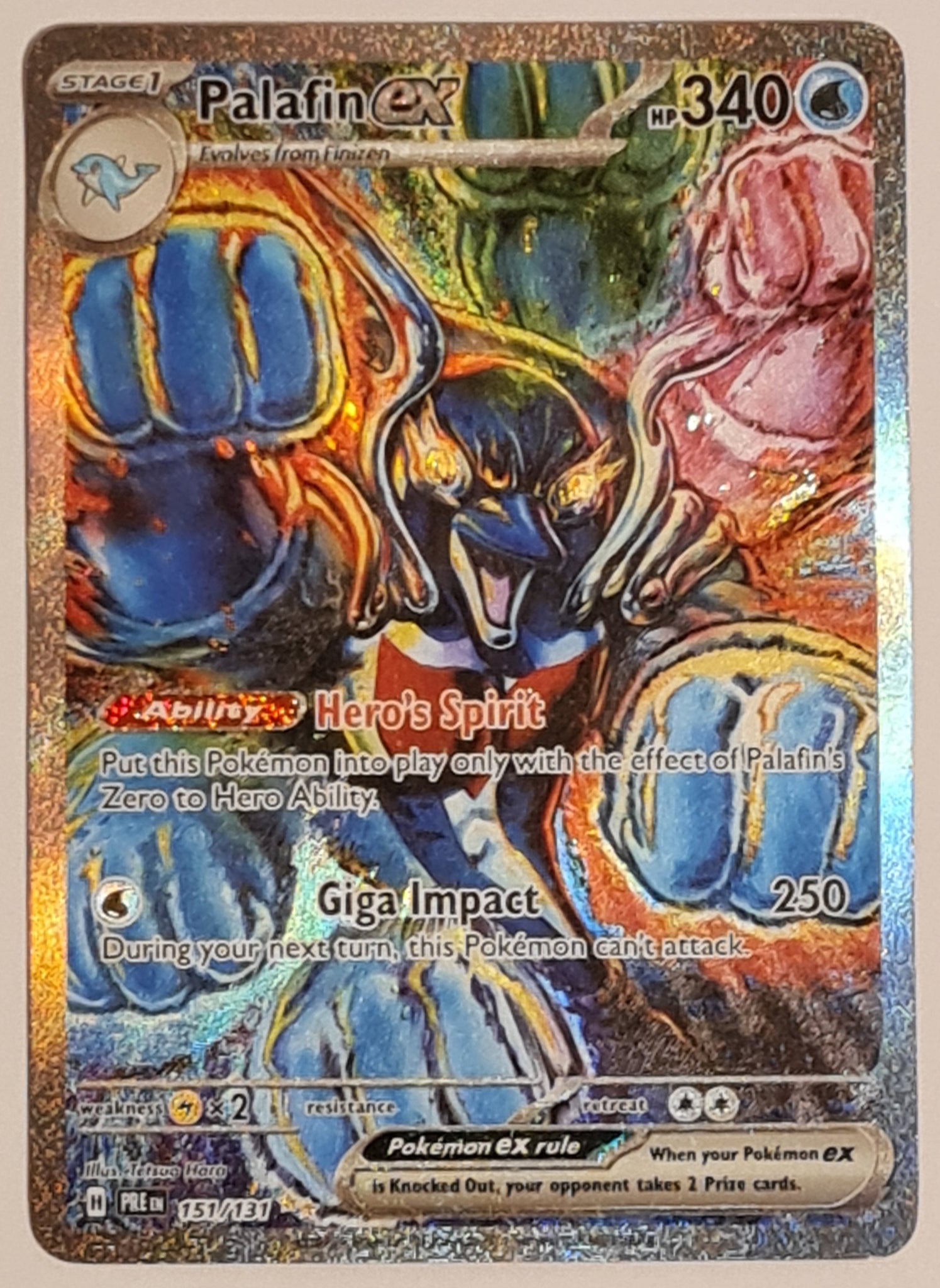 Pokemon Scarlet and Violet Prismatic Evolutions Palafin Ex #151/131 Sp Rotterdam Comics Pokemon Scarlet and Violet Prismatic Evolutions Palafin Ex #151/131 Sp Rotterdam Comics