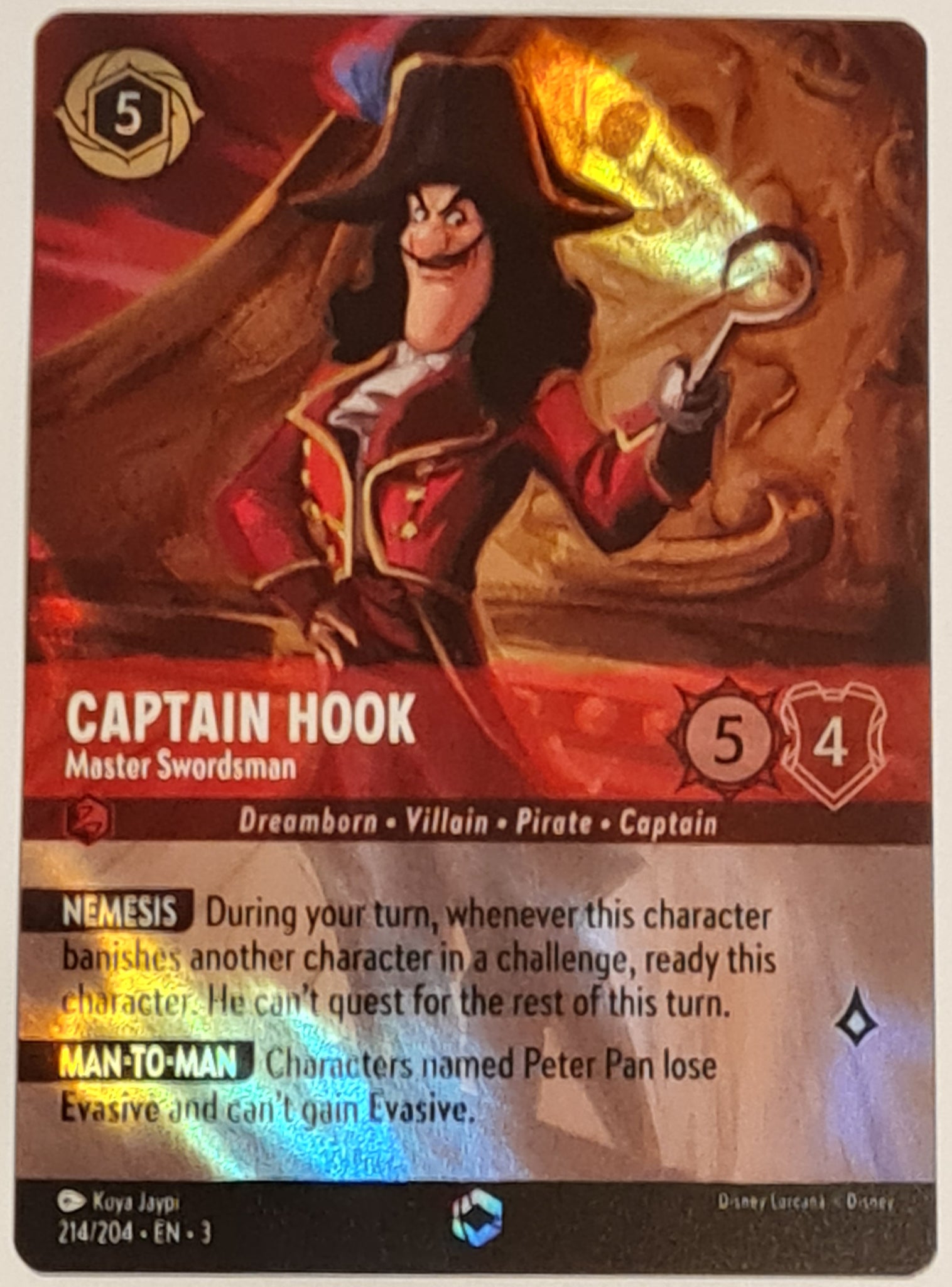 lorcana pirate cards 006-025 Jim Hawkins - Honorable Pirate Lorcana Card