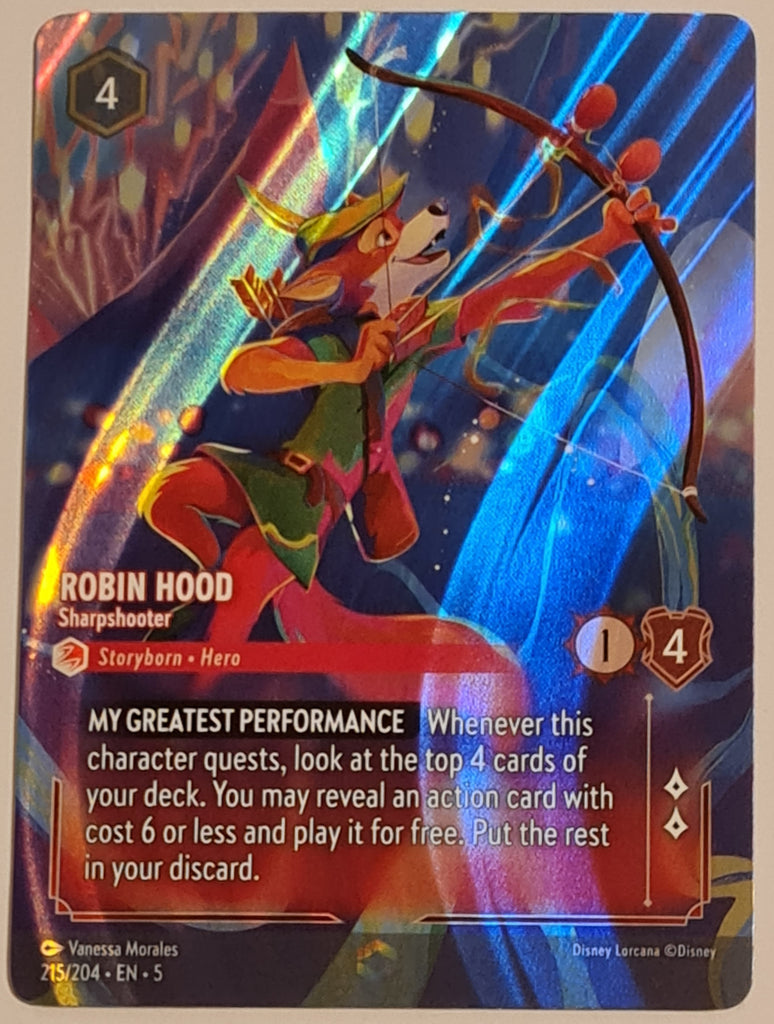 Disney Lorcana Shimmering Skies Robin Hood Sharpshooter #215/204 Encha Rotterdam Comics Disney Lorcana Shimmering Skies Robin Hood Sharpshooter #215/204 Encha Rotterdam Comics