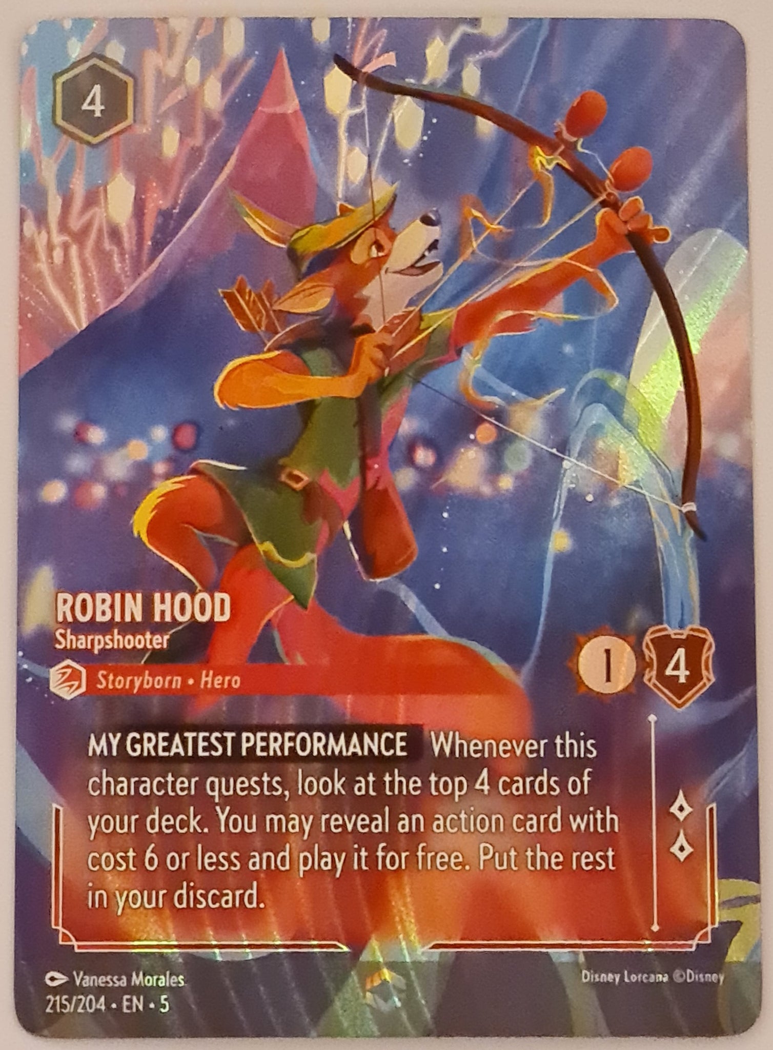 Disney Lorcana Shimmering Skies Robin Hood Sharpshooter #215/204 Encha Rotterdam Comics Disney Lorcana Shimmering Skies Robin Hood Sharpshooter #215/204 Encha Rotterdam Comics