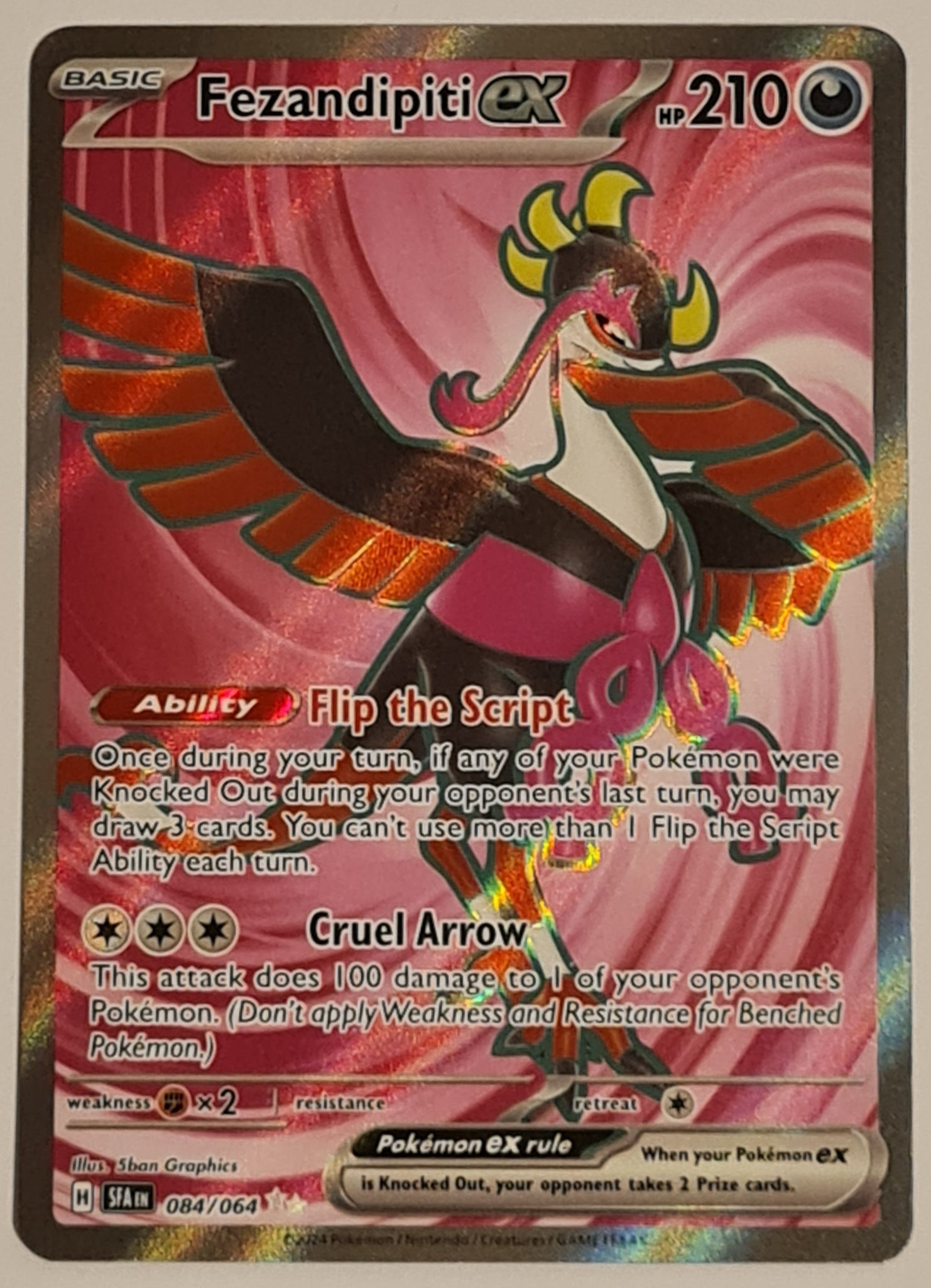 Pokemon Scarlet and Violet Shrouded Fable Fezandipiti Ex #084/064 Ultr Rotterdam Comics Pokemon Scarlet and Violet Shrouded Fable Fezandipiti Ex #084/064 Ultr Rotterdam Comics