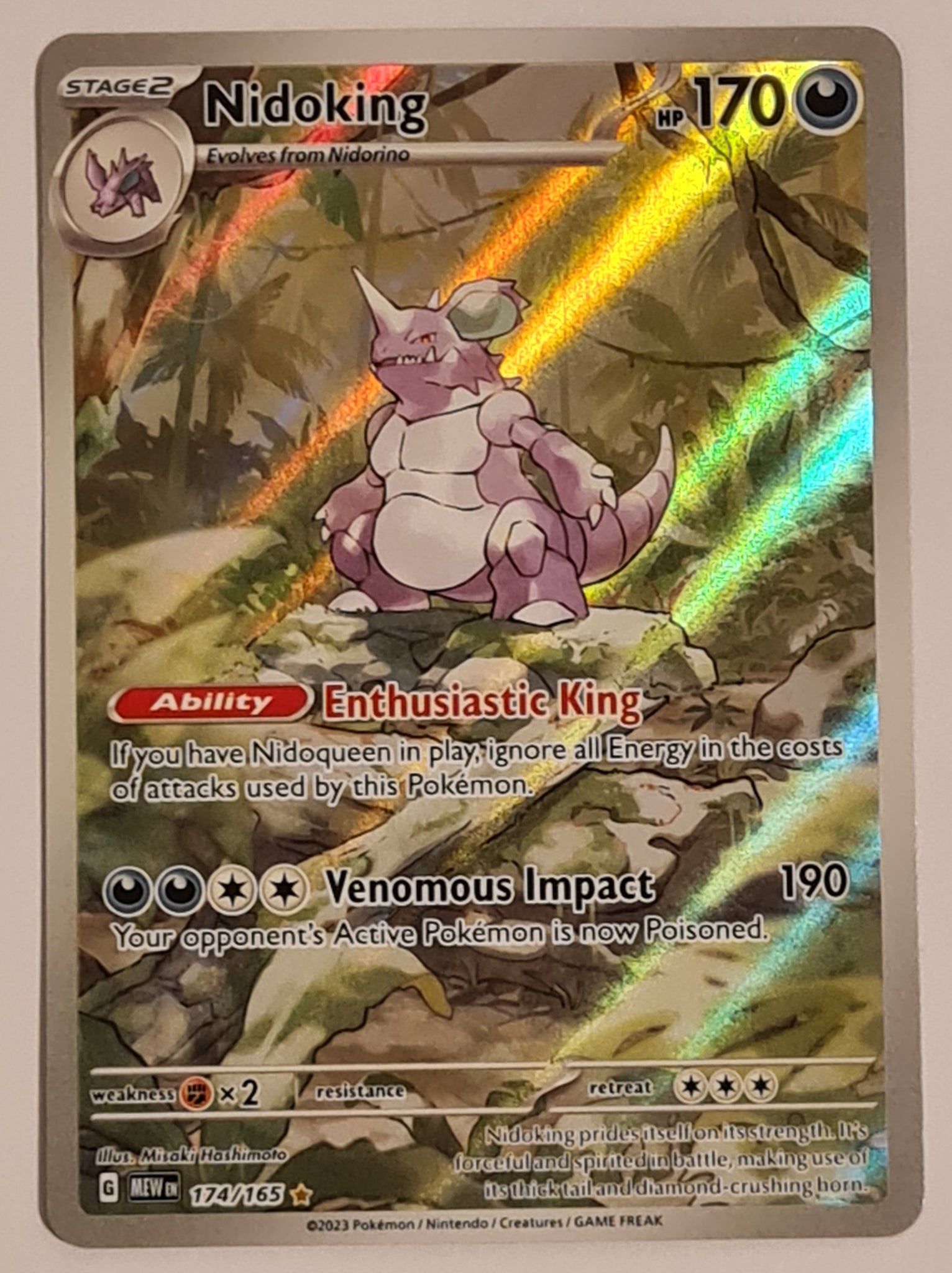 pokemon trading card game nidoking Pokemon Scarlet and Violet Mew 151 Nidoking #174/165 Illustration Rare – Rotterdam Comics