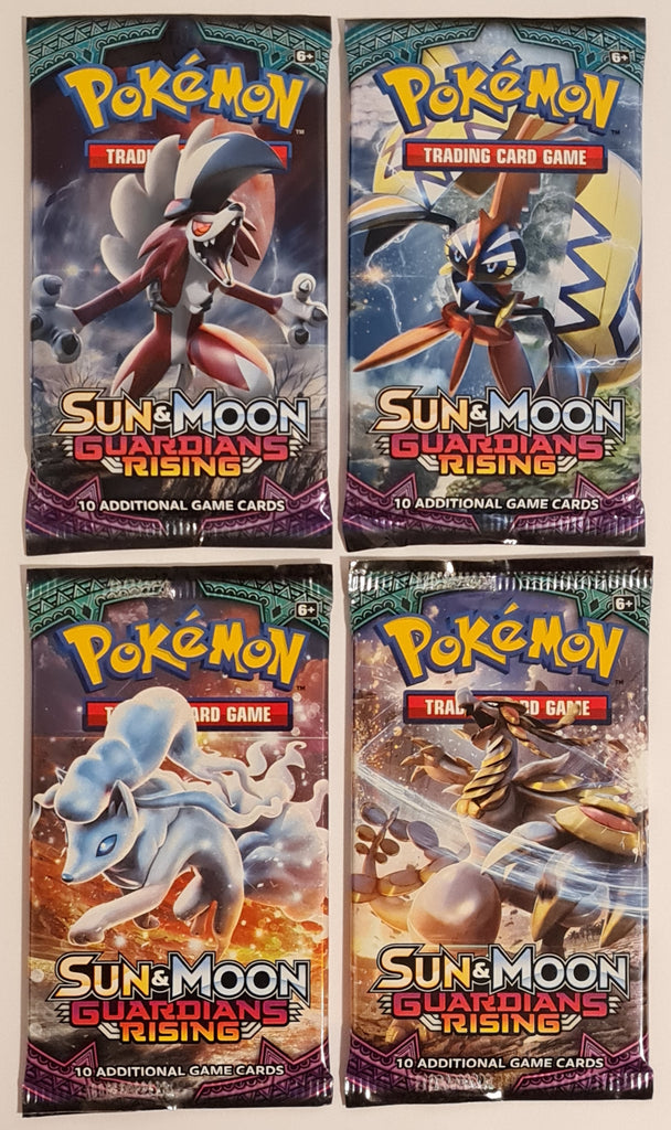 Pokemon Sun and Moon Guardians Rising Sealed (4) Booster Pack Art Set Rotterdam Comics Pokemon Sun and Moon Guardians Rising Sealed (4) Booster Pack Art Set Rotterdam Comics