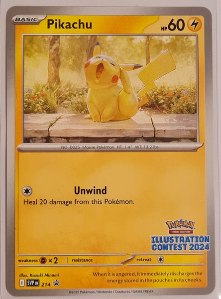 Pokemon Scarlet and Violet Illustration Contest 2024 Feraligatr/Pikachu/Toxtricity SVP #213-215 Sealed Black Star Promo Set
