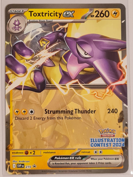 Pokemon Scarlet and Violet Illustration Contest 2024 Feraligatr/Pikachu/Toxtricity SVP #213-215 Sealed Black Star Promo Set
