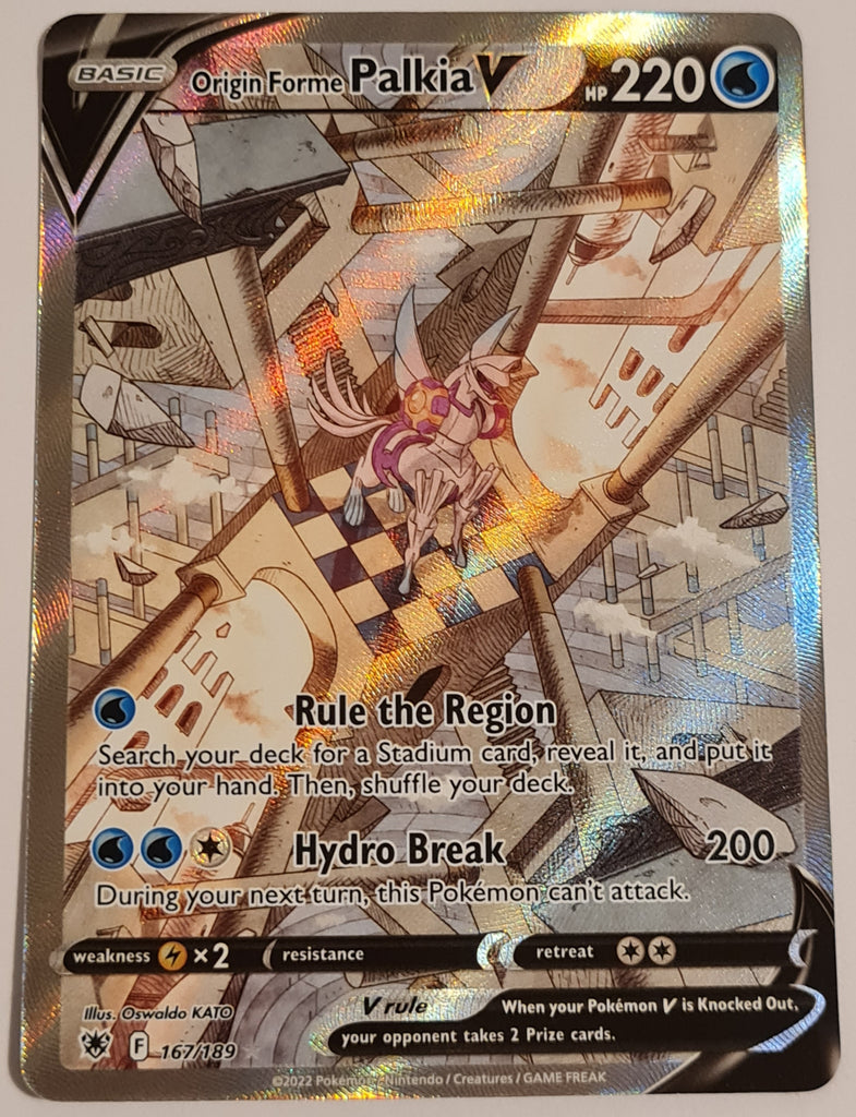 Pokemon Sword and Shield Astral Radiance Origin Forme Palkia V #167/18 Rotterdam Comics Pokemon Sword and Shield Astral Radiance Origin Forme Palkia V #167/18 Rotterdam Comics