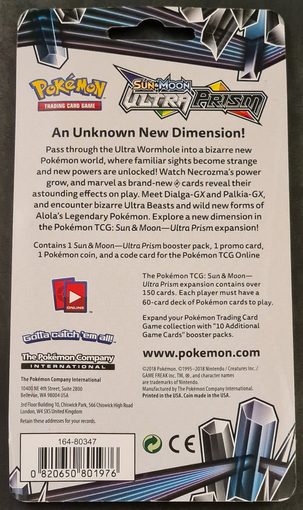 Pokemon Sun and Moon Ultra Prism Sealed Blister Booster Pack (w/ Promo Rotterdam Comics Pokemon Sun and Moon Ultra Prism Sealed Blister Booster Pack (w/ Promo Rotterdam Comics