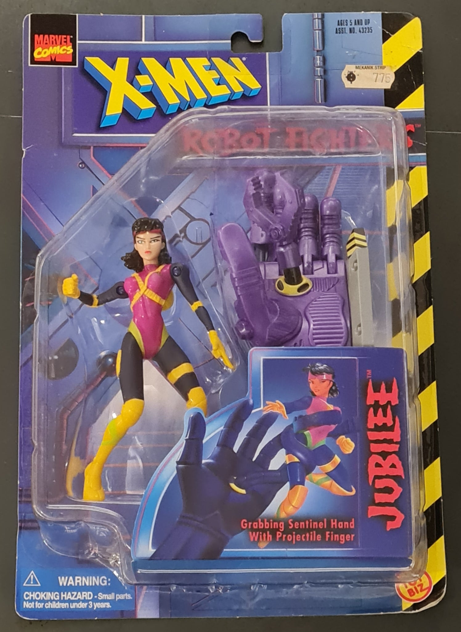 X-Men Robot Fighters Jubilee w/ Sentinel Hand Action Figure