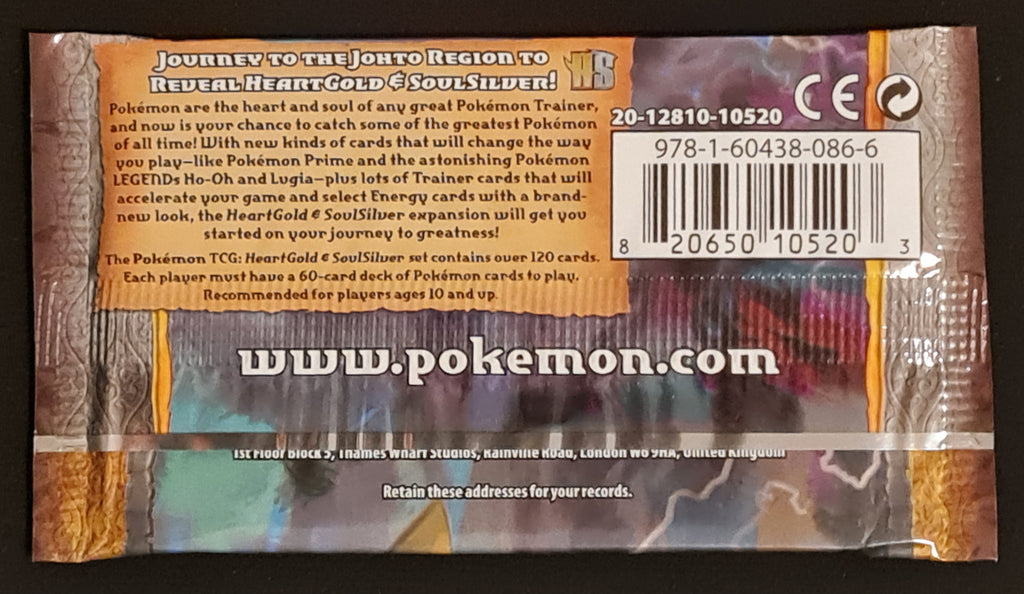 Pokemon Heartgold and Soulsilver Sealed Booster Pack Rotterdam Comics Pokemon Heartgold and Soulsilver Sealed Booster Pack Rotterdam Comics