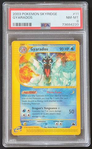 Pokemon Skyridge Gyarados #11/144 PSA 8 Rare Non-Holo Trading Card
