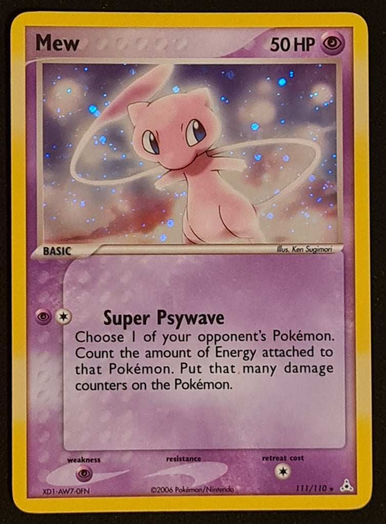 Pokemon Ex Holon Phantoms Mew #111/110 Secret Rare Holo Trading Card Rotterdam Comics Pokemon Ex Holon Phantoms Mew #111/110 Secret Rare Holo Trading Card Rotterdam Comics