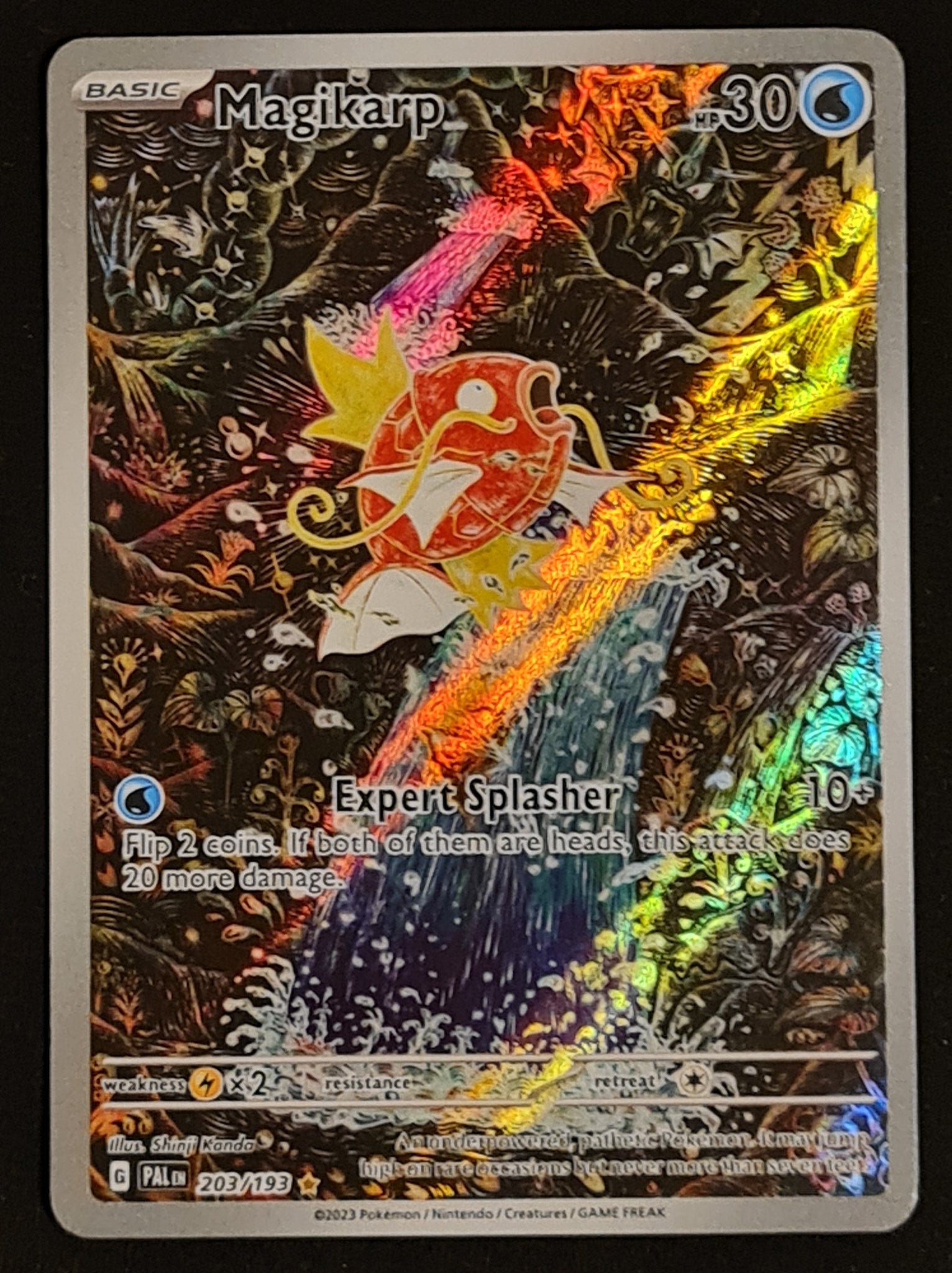 Pokemon Scarlet and Violet Paldea Evolved Magikarp #203/193 Illustration Rare Holo Trading Card