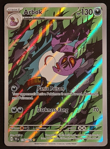 Pokemon Scarlet and Violet Temporal Forces Arbok #176/162 Illustration Rare Holo Trading Card