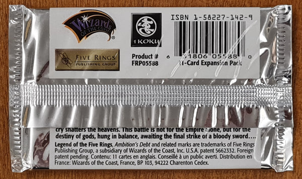 Legend of the Five Rings - Ambition's Debt Sealed Vintage Booster Pack
