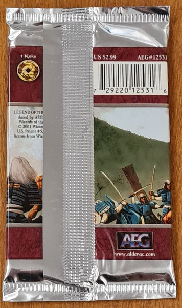 Legend of the Five Rings - A Perfect Cut Sealed Vintage Booster Pack