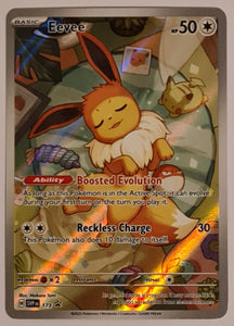 Pokemon Scarlet and Violet Prismatic Evolutions Eevee #SVP173 ETB Black Star Promo Holo Trading Card