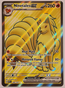 Pokemon Scarlet and Violet Mew 151 Ninetales Ex #186/165 Ultra Rare Holo Trading Card