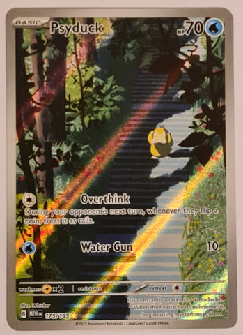 Pokemon Scarlet and Violet Mew 151 Psyduck #175/165 Illustration Rare Holo Trading Card