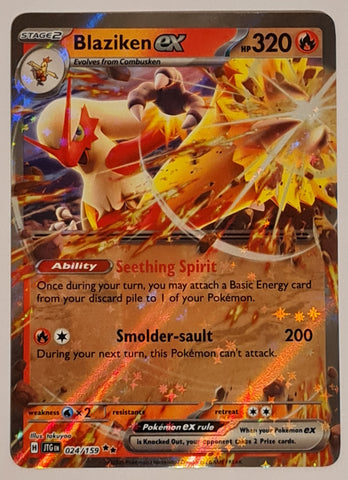 Pokemon Scarlet and Violet Journey Together Blaziken Ex #024/159 Double Rare Holo Trading Card