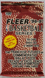 1996-97 Fleer NBA Basketball Series 1 Sealed Trading Card Pack