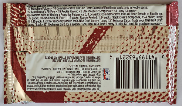 1996-97 Fleer NBA Basketball Series 1 Sealed Trading Card Pack