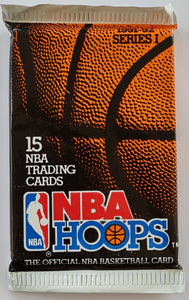 1990-91 NBA Hoops Basketball Series 1 Sealed Trading Card Pack
