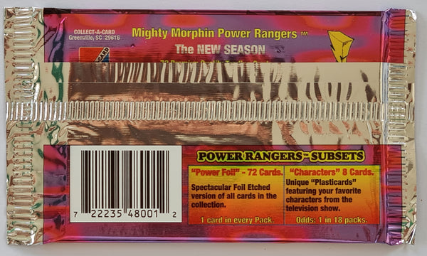 1994 Mighty Morphin Power Rangers the New Season Sealed Trading Cards Pack