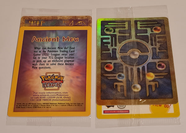 Pokemon 2000 Movie Ancient Mew Holo Black Star Promo Trading Card (Factory Sealed)