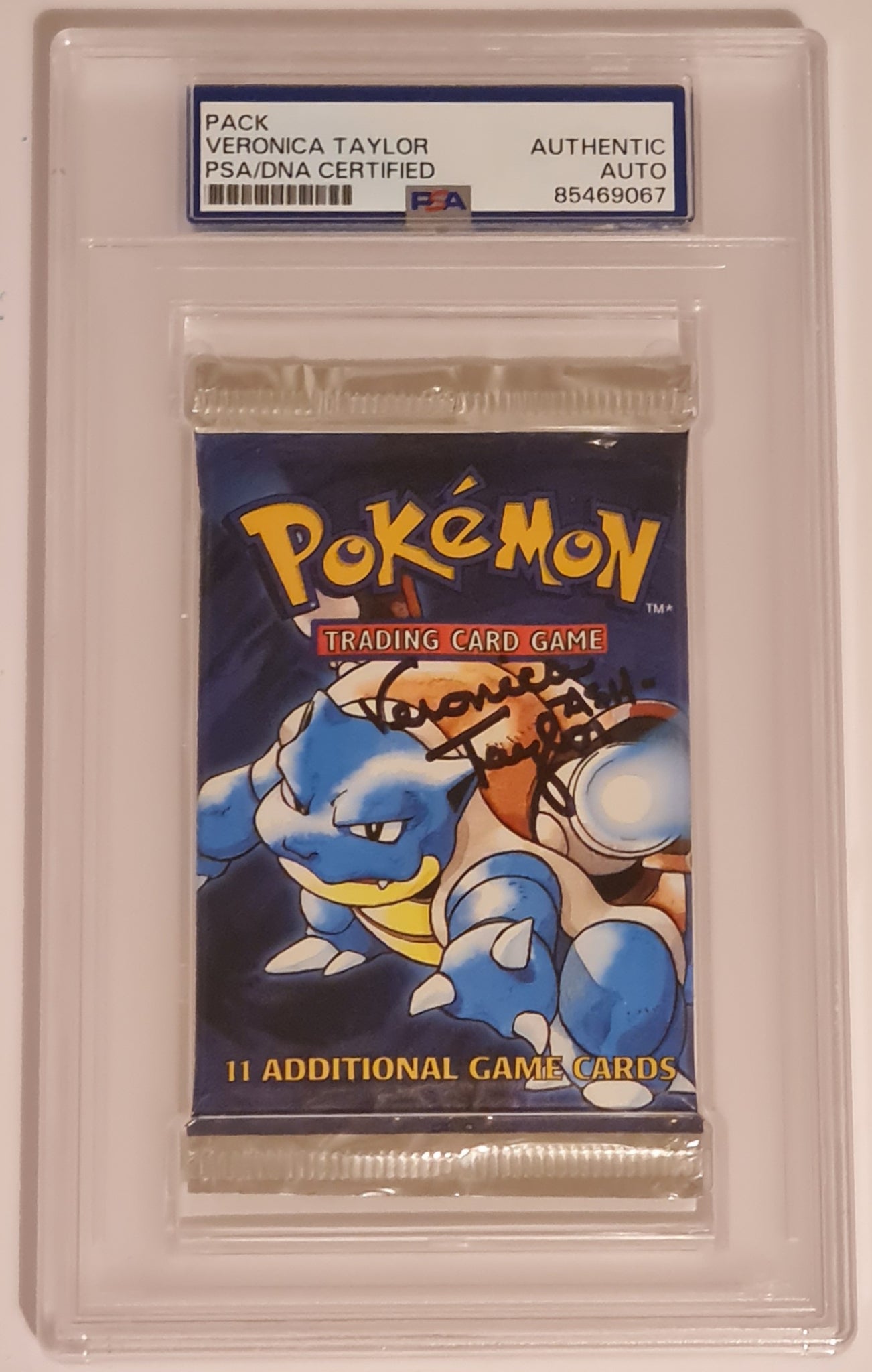 1999 Pokemon Base Set Unlimited Booster Pack PSA/DNA Certified Authentic Autograph (Signed by Veronica Taylor)