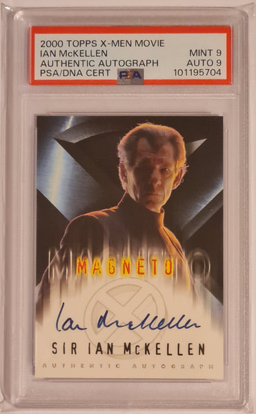 2000 Topps X-Men Movie Sir Ian McKellen PSA 9/AUTO 9 Authentic Autograph Card
