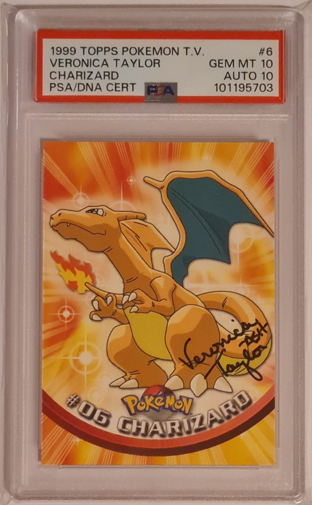 topps pokemon cards charizard 1999 Topps Pokemon TV Animation Series 1 Charizard #6 PSA 10/AUTO 10 T – Rotterdam Comics
