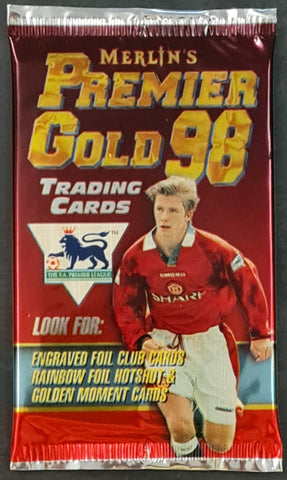 Merlin's Premier Gold 98 Trading Cards (Beckham Pack Variation)