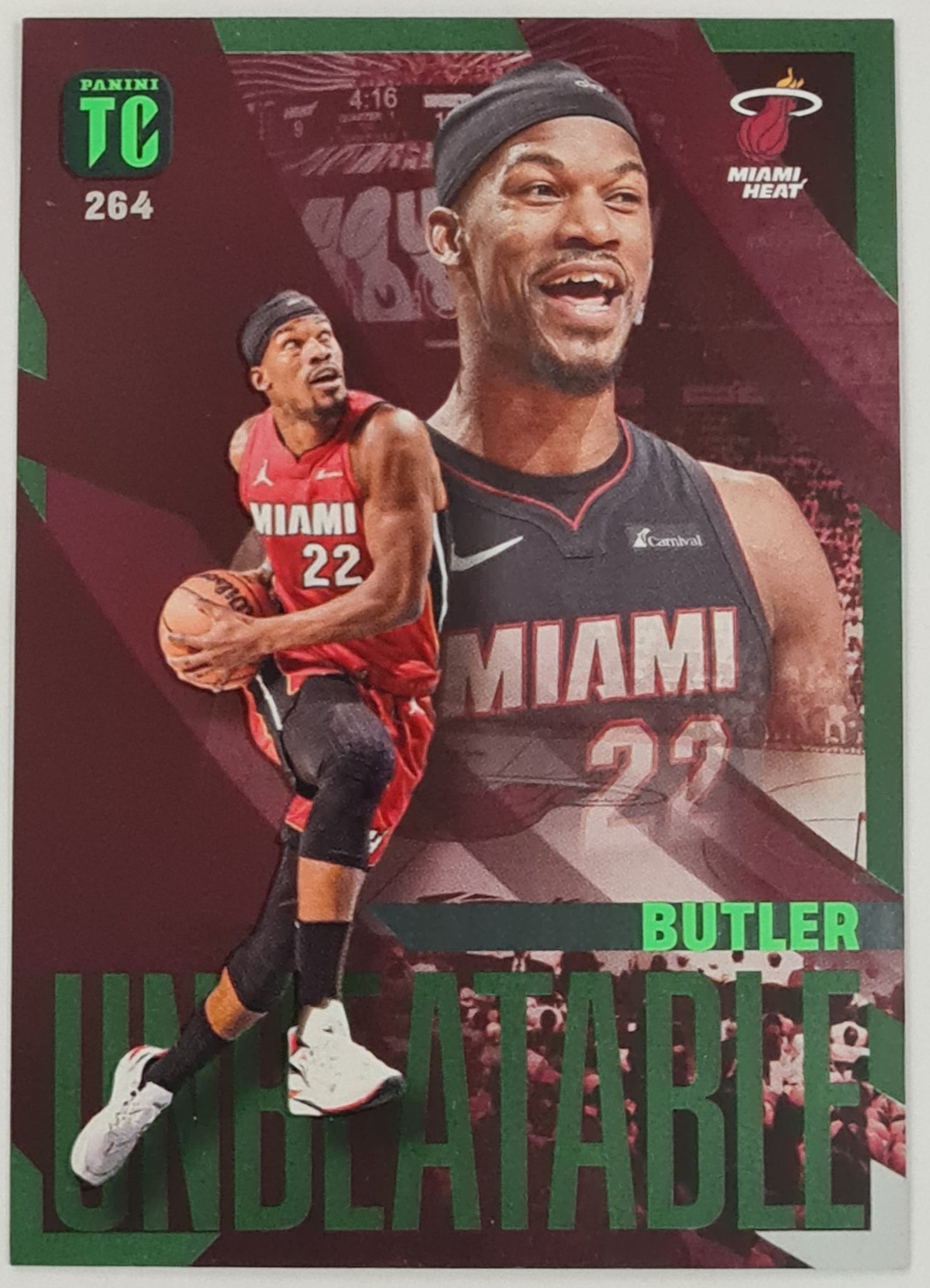 2023-24 Panini NBA Top Class Autographs Jimmy Butler Unbeatable #264 Green Parallel Trading Card