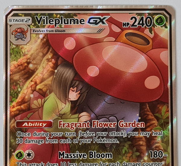 Pokemon Sun and Moon Cosmic Eclipse Vileplume GX #211/236 Special Illustration Rare Holo Trading Card