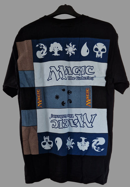 90s Magic: The Gathering - MTG 'Check My Back!' T-shirt L Black (Vtg) - With Necklace!