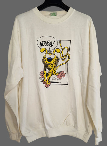 90s Marsupilami - Houba! Crewneck Sweatshirt XL Off-White (Vtg)