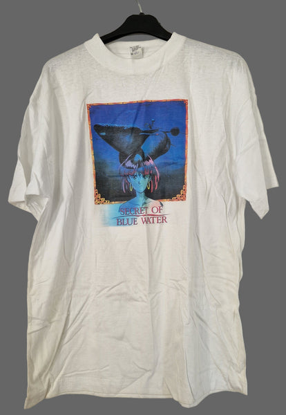 90s Nadia: Secret Of Blue Water - Hideaki Anno T-shirt L White (Vtg)