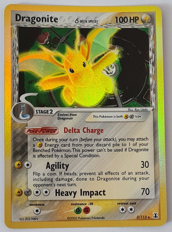 Pokemon Ex Delta Species Dragonite #3/113 Rare Holo Trading Card