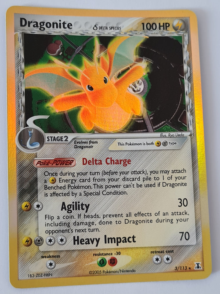 Pokemon Ex Delta Species Dragonite #3/113 Rare Holo Trading Card Rotterdam Comics Pokemon Ex Delta Species Dragonite #3/113 Rare Holo Trading Card Rotterdam Comics