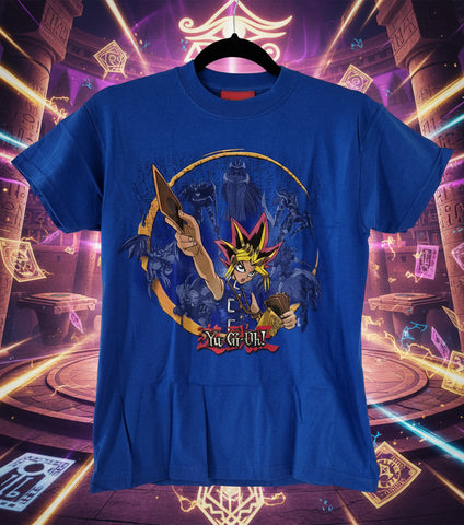 Camiseta infantil Yu-Gi-Oh! Yugi Mutou azul marino (vintage)
