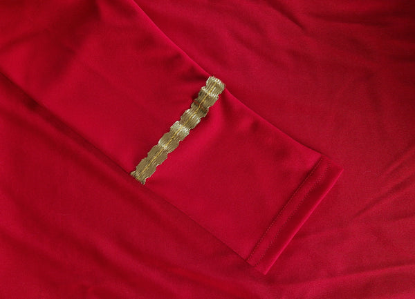 1990 Star Trek The Original Series - Rubies Montgomery (Scotty) Scott Men's Longsleeve Shirt S Red (Vtg)