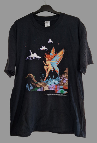 1987 Dreamflight - Writers Of The Future Volume III Frank Frazetta T-Shirt L Black (Vtg)