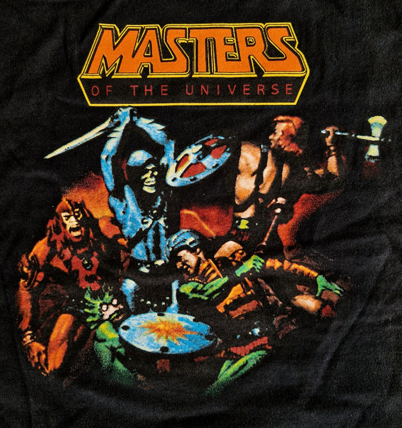 80s He-Man - Mattel Masters Of The Universe RARE T-Shirt Large Black (Vtg)